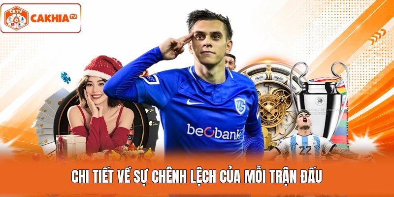 Chi tiết về sự chênh lệch của mỗi trận đấu