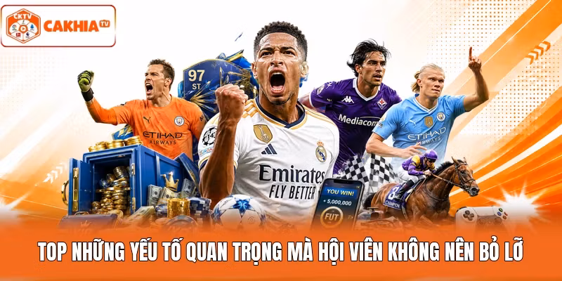 TOP những yếu tố quan trọng mà hội viên không nên bỏ lỡ